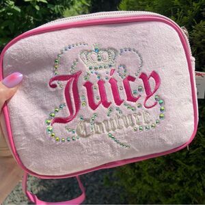 Juicy Couture Bag - Juicy Couture Pink Embellished Crossbody Bag with Crown